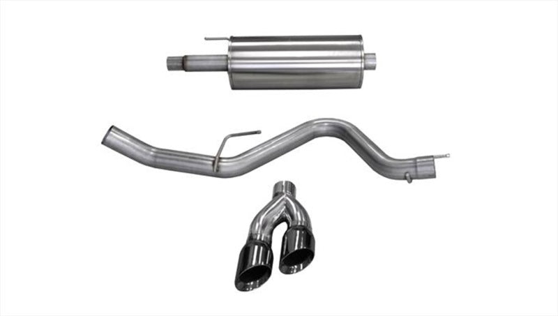 CORSA Performance Corsa 2015-2020 Ford F-150 5.0L V8 (Super Crew Cab) Black Sport Single Side Dual 4in Tips CB Exhaust