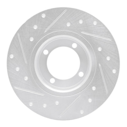R1 Concepts R1 67-74 Opel Manta Front Right Drilled & Slotted Silver Brake Rotor