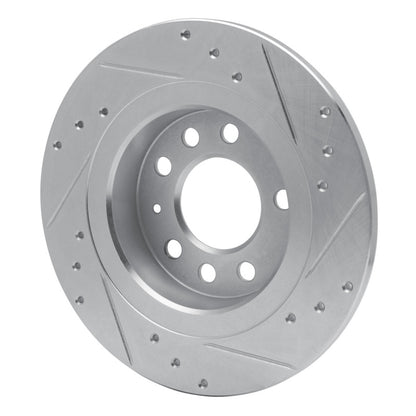 R1 Concepts R1 06-10 Pontiac SOLSTICE Rear Left Drilled & Slotted Silver Brake Rotor