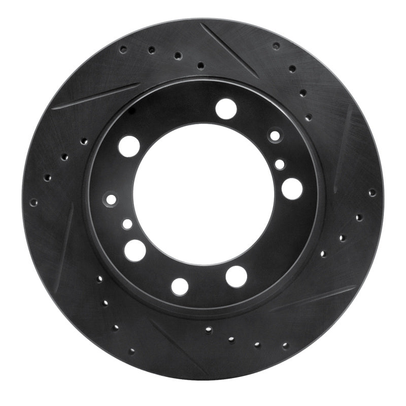 R1 Concepts R1 87-97 Porsche 944 Except Turbo Rear Right Drilled & Slotted Black Brake Rotor