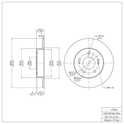 DFC 94-04 Infiniti I30 Rear Brake Rotor
