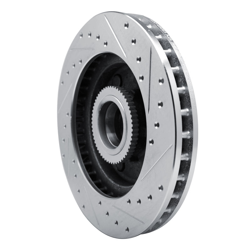 R1 Concepts R1 94-02 Chevrolet Express 2500 Front Left Drilled & Slotted Silver Brake Rotor