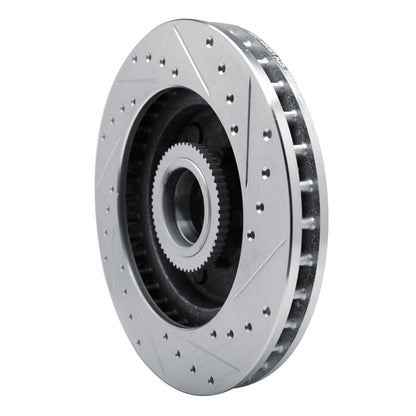R1 Concepts R1 94-02 Chevrolet Express 2500 Front Left Drilled & Slotted Silver Brake Rotor