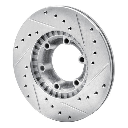 R1 Concepts R1 81-87 Dodge Ram 50 Front Left Drilled & Slotted Silver Brake Rotor