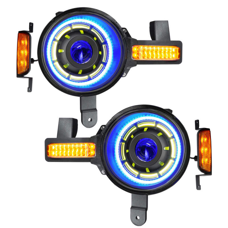 ORACLE Lighting Oracle 2021+ Ford Bronco Oculus Bi-LED Projector Headlights - ColorSHIFT LED