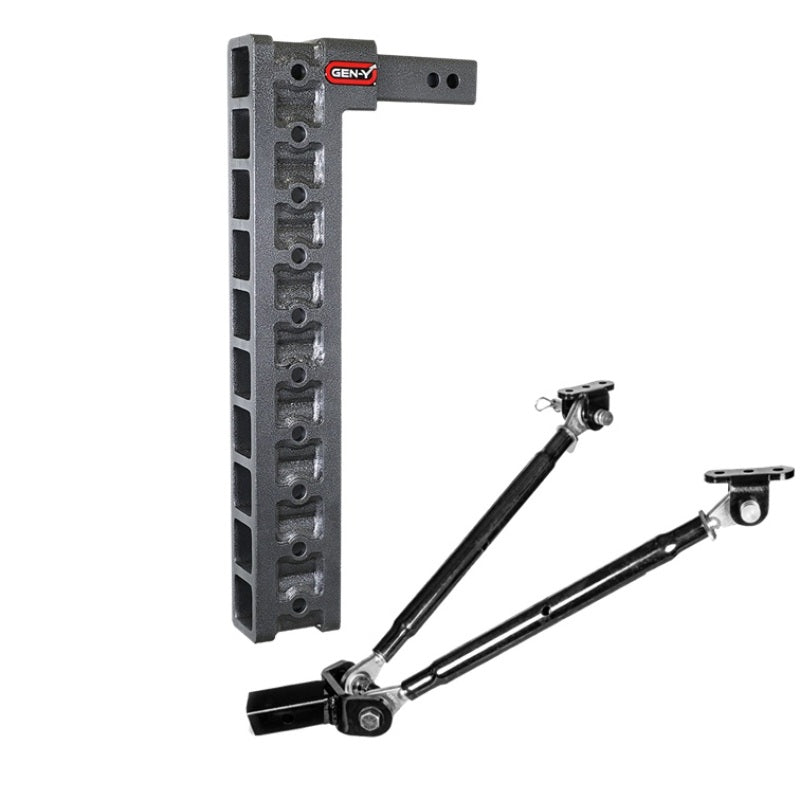 GEN-Y Hitch Gen-Y Mega Duty 2in Shank 22.2in Drop 1.5K TW 10K Hitch w/GH-0100 Stabilizer Kit