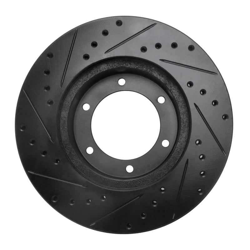 R1 Concepts R1 91-98 Toyota 4Runner Front Right Drilled & Slotted Black Brake Rotor