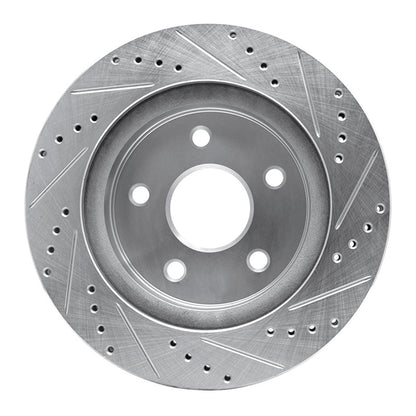 DFC 02-24 Chrysler Aspen Front Left Drilled & Slotted Silver Brake Rotor