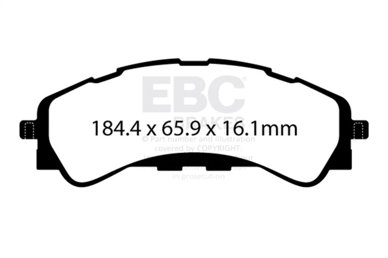 EBC 2021+ Ford Bronco (6th Generation) 2.3T Extra Duty Front Brake Pads