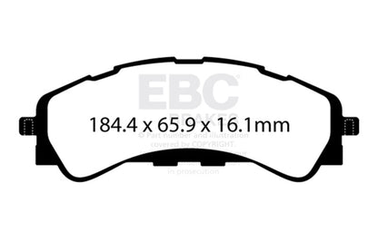 EBC 2019+ Ford Ranger 2WD 2.3T Greenstuff Front Brake Pads