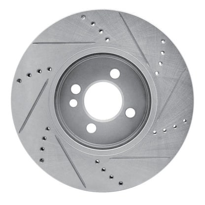 R1 Concepts R1 07-15 Mini Cooper (Excl Clubman) Front Left Drilled & Slotted Silver Brake Rotor