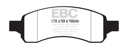 EBC 08+ Chevrolet Traverse 3.6 Yellowstuff Front Brake Pads