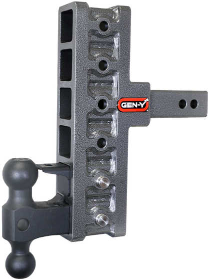 GEN-Y Hitch Gen-Y Mega Duty 2in Shank 7.5in Offset Drop 16K Hitch w/GH-051 Dual-Ball/GH-032 Pintle Lock