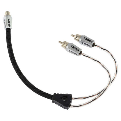 DS18 Level 3 RCA Wire Y Connector 1 Female to 2 Male Black + Red Kit