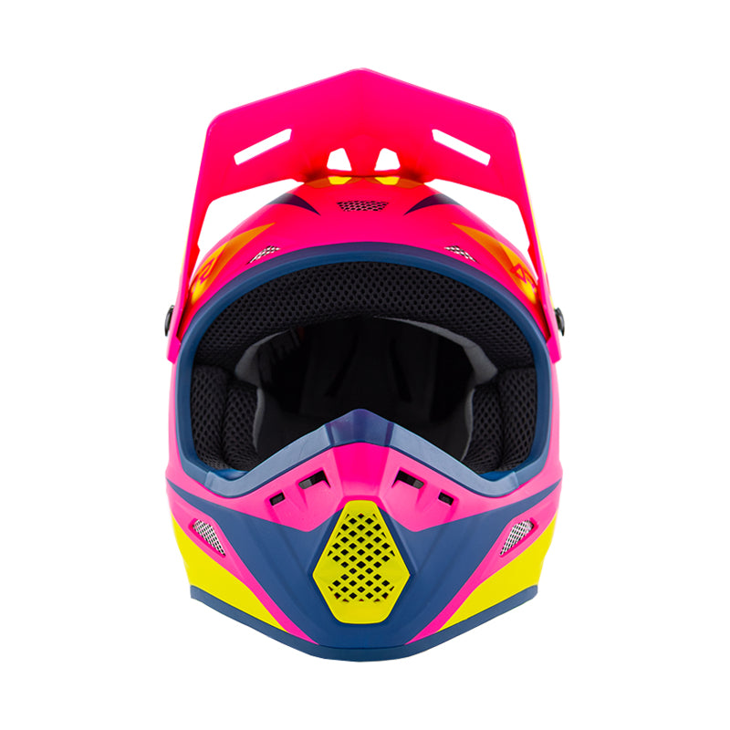 Answer 26 AR1 Mototown Helmet Matte Pink/Hyper Acid/Dark Blue - Small