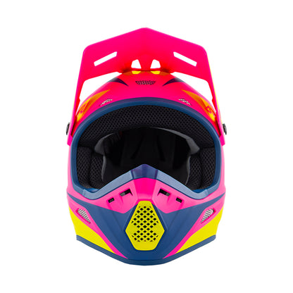 Answer 26 AR1 Mototown Helmet Matte Pink/Hyper Acid/Dark Blue - Small