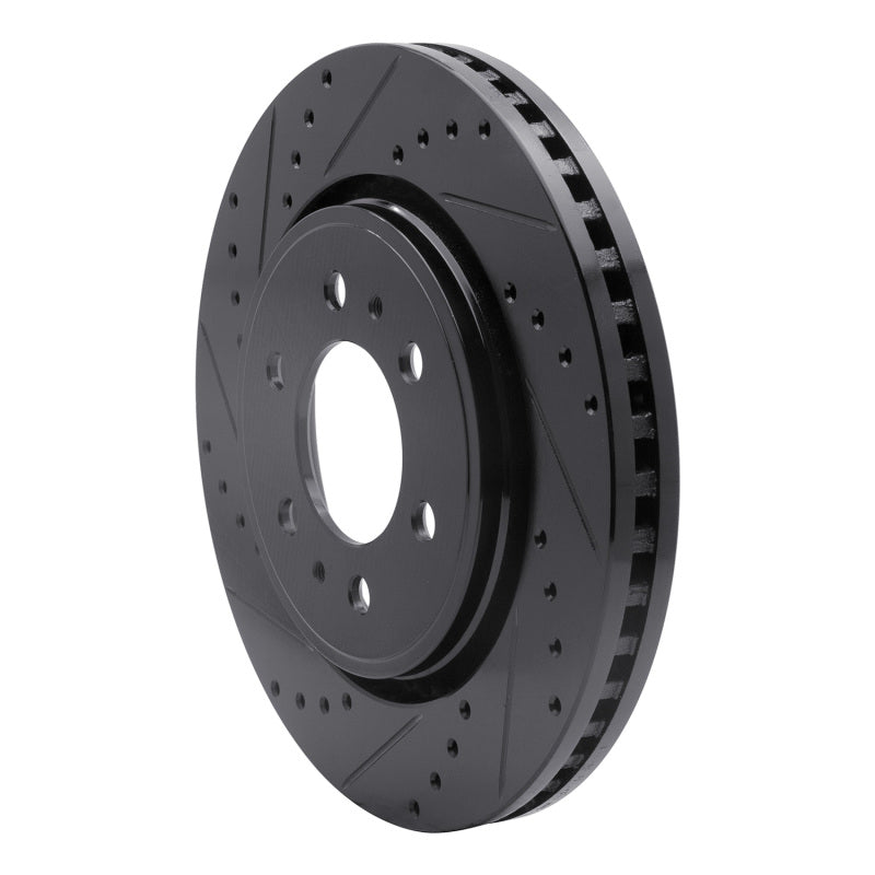 R1 Concepts R1 07-21 Ford Expedition Front Left Drilled & Slotted Black Brake Rotor