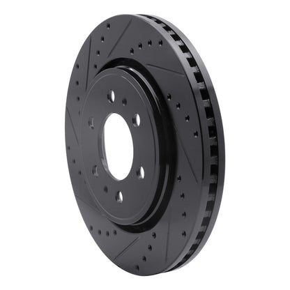 R1 Concepts R1 07-21 Ford Expedition Front Left Drilled & Slotted Black Brake Rotor