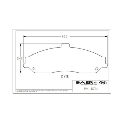 Baer Brakes Replacement Pads for Baer 6P Calipers