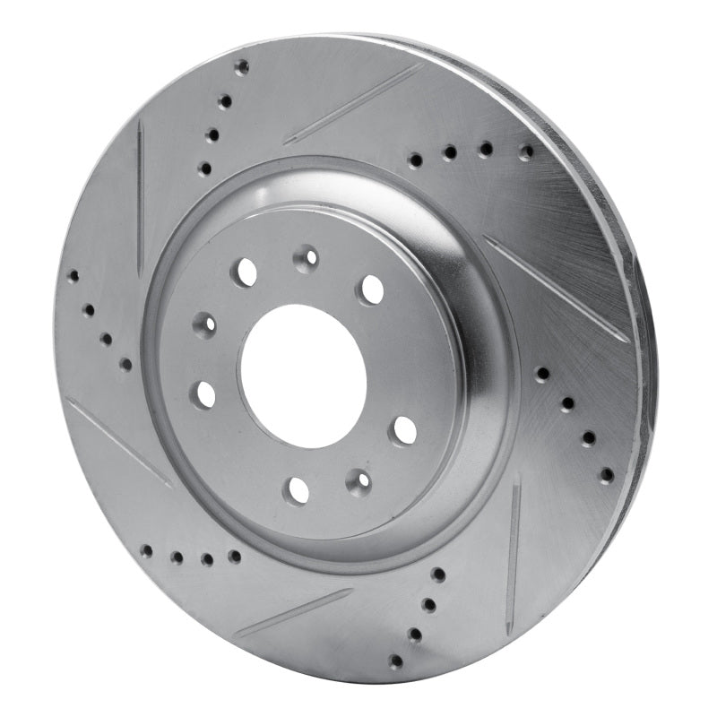 R1 Concepts R1 04-08 Cadillac CTS Front Left Drilled & Slotted Silver Brake Rotor