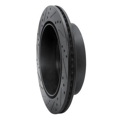R1 Concepts R1 03-03 Dodge Durango Rear Right Drilled & Slotted Black Brake Rotor