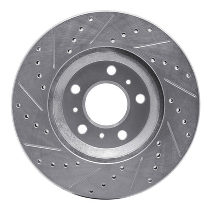 R1 Concepts R1 06-16 Buick Lucerne Front Right Drilled & Slotted Silver Brake Rotor
