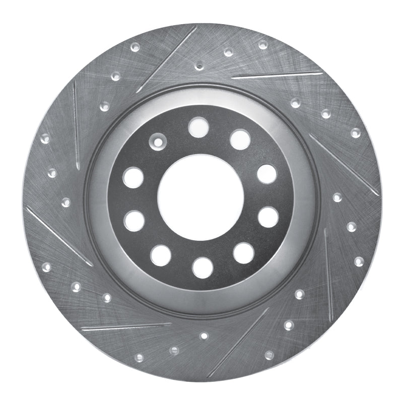 R1 Concepts R1 05-11 Audi A6 Quattro Rear Left Drilled & Slotted Silver Brake Rotor