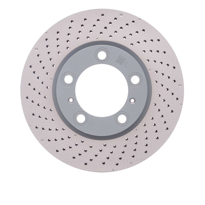 DFC 13-16 Porsche Boxster Left Front Drilled Hi-Carbon Alloy Geomet Coated Rotor