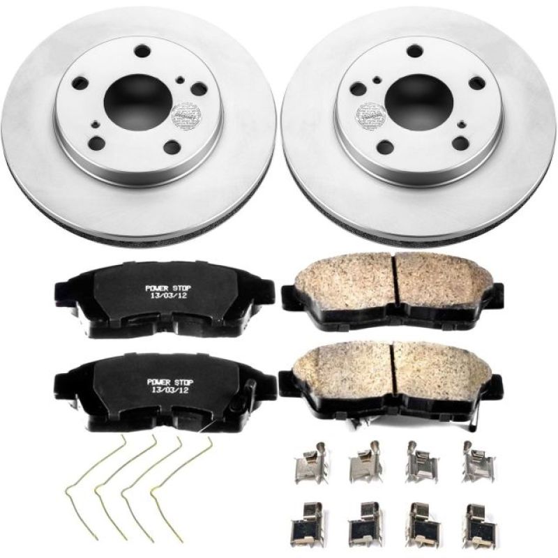 PowerStop Power Stop 92-01 Toyota Camry Front Z17 Evolution Geomet Coated Brake Kit