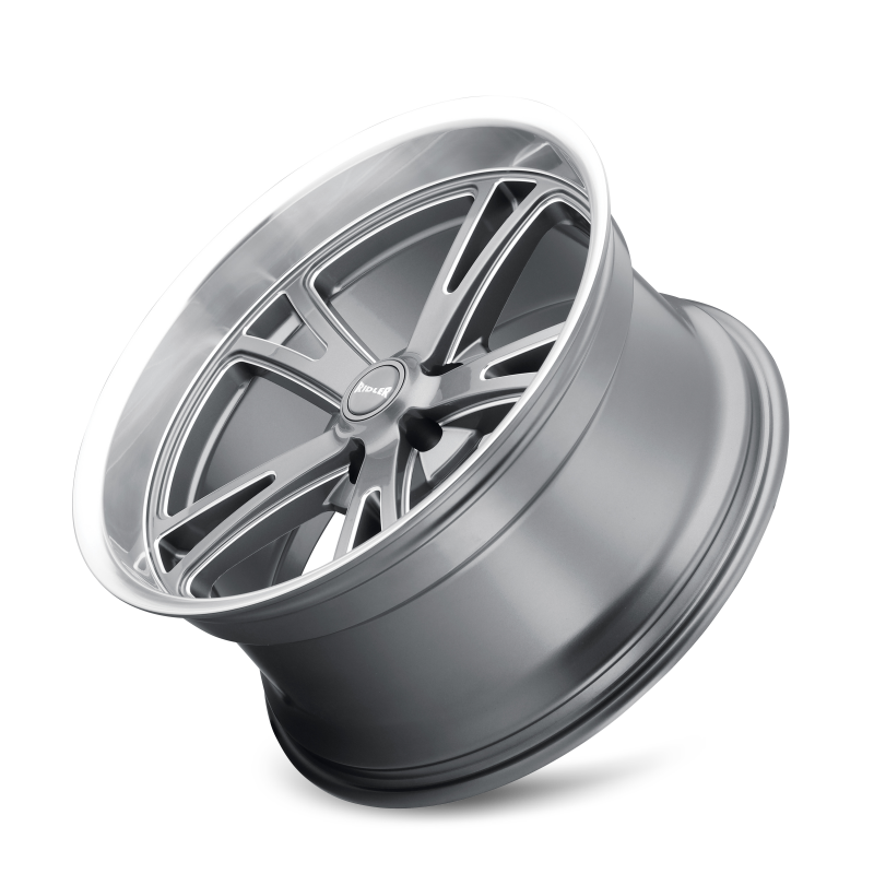 Ridler Wheels Ridler 606 18x9.5 / 5x120.65 BP / 0mm Offset / 83.82mm Hub Gloss Grey Machined Wheel