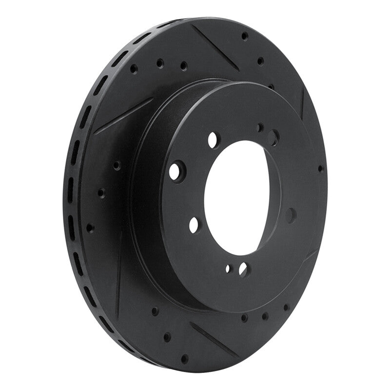 R1 Concepts R1 91-93 Dodge STEALTH Rear Right Drilled & Slotted Black Brake Rotor