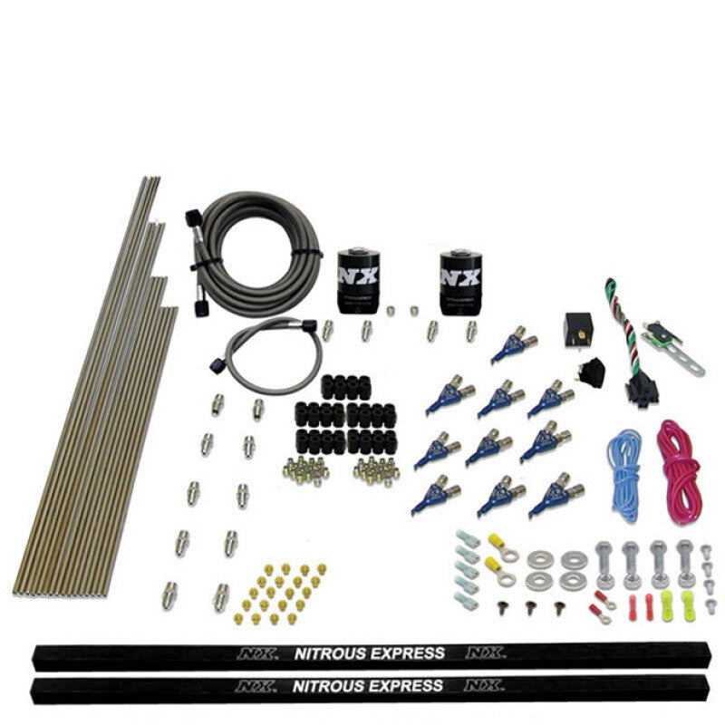 Nitrous Express 10 Cyl Piranha Nozzle Direct Port Nitrous Kit (250-500HP) w/o Bottle