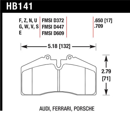 Hawk Performance Hawk 94-96 Ferrari 456GT Rear / 91-94 Porsche 911 Rear / 94-98 Porsche 911 Front / 86-91 Porsche 928