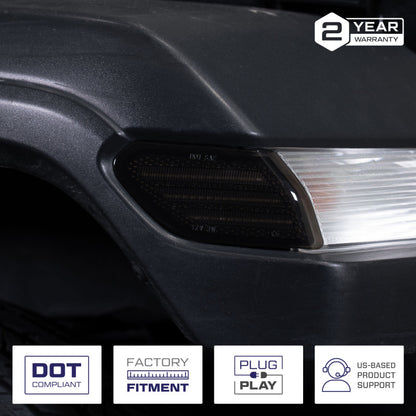 Form Lighting 2018 Wrangler JL LED Sidemarkers Smoked (Pair)