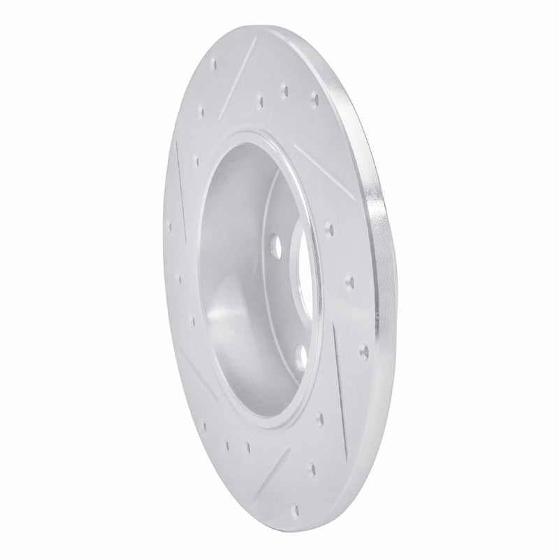 R1 Concepts R1 83-89 Mercedes-Benz 190D Front Right Drilled & Slotted Silver Brake Rotor
