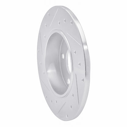 R1 Concepts R1 83-89 Mercedes-Benz 190D Front Right Drilled & Slotted Silver Brake Rotor