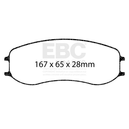 EBC Racing Porsche 991 GT3 Cup (PFC Brakes 28/26mm) RP-X Race Front Brake Pads
