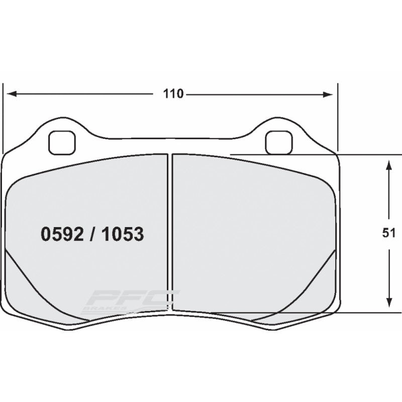 PFC 0592.84.15.44 REAR BRAKE PADS RACING 84 CMPD 15 MM FOR NISSAN Z GT4