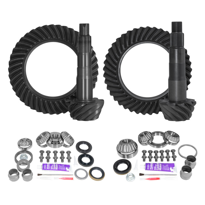 Yukon Gear & Axle Yukon Gear Ring & Pinion Gear Kit Package Front & Rear with Install Kits - Toyota 8.2/8in. IFS