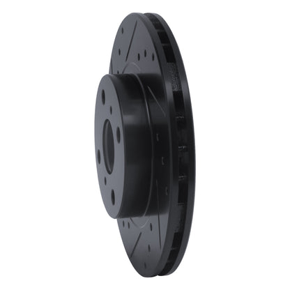 R1 Concepts R1 87-92 Geo Prizm Front Left Drilled & Slotted Black Brake Rotor