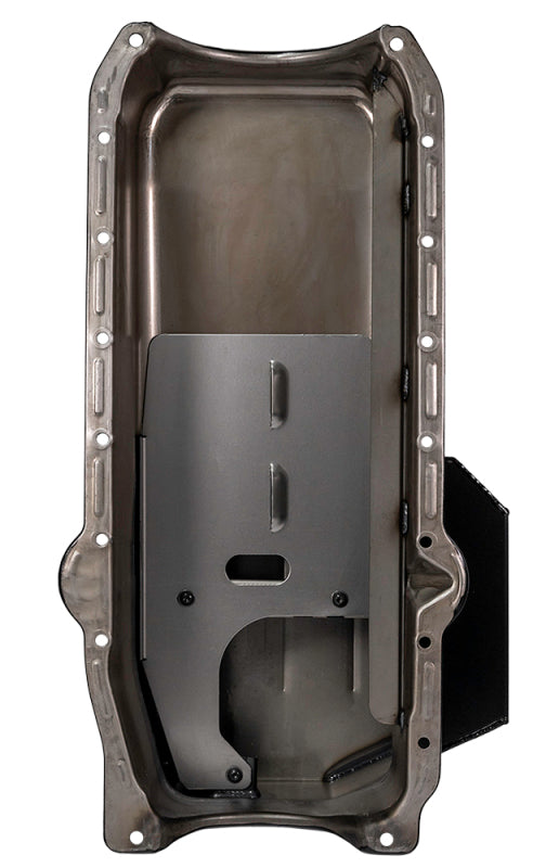 Moroso 86-Up Chevrolet Small Block (w/1 Pc Rear Main Seal) Wet Sump 7qt 7.5in Steel Oil Pan - Black