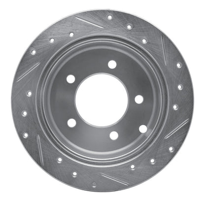 R1 Concepts R1 07-17 Chrysler 200 Rear Left Drilled & Slotted Silver Brake Rotor