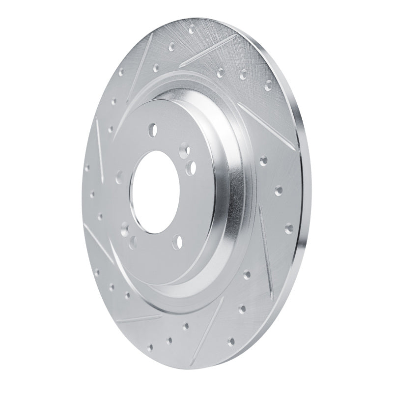 R1 Concepts R1 21-25 Hyundai SONATA Rear Left Drilled & Slotted Silver Brake Rotor