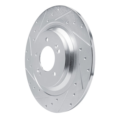 R1 Concepts R1 21-25 Hyundai SONATA Rear Left Drilled & Slotted Silver Brake Rotor