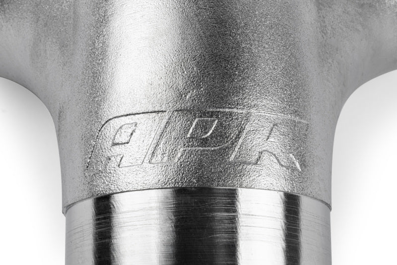 APR Cast T304 Stainless Steel Double Y-Splitter - 76mm to Quad 63.5mm (3in to Quad 2.5in)