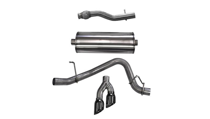 CORSA Performance Corsa 2015-2020 GMC Yukon XL 1500 5.3L V8 3in Cat-Back Single Side Exit Twin 4in Black Tips