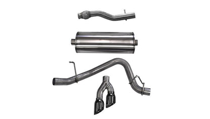 CORSA Performance Corsa 2015-2020 GMC Yukon XL 1500 5.3L V8 3in Cat-Back Single Side Exit Twin 4in Black Tips