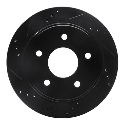 R1 Concepts R1 97-05 Chevrolet Blazer Rear Left Drilled & Slotted Black Brake Rotor