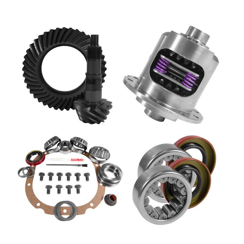 Yukon Gear & Axle Yukon 8.8in Ford 4.56 Rear Ring & Pinion Install Kit 31 Spline Positraction 2.99in Axle Bearings