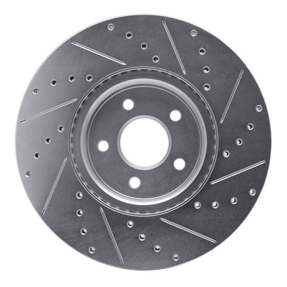 R1 Concepts R1 04-19 Ford Focus Front Left Drilled & Slotted Silver Brake Rotor
